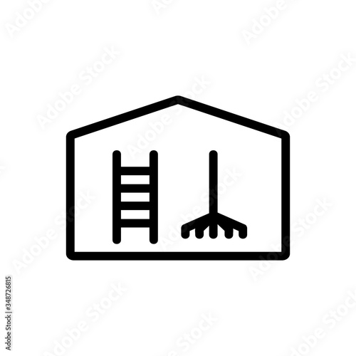 household equipment shed icon vector. household equipment shed sign. isolated contour symbol illustration