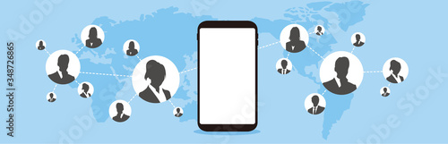 Social networking service global Vector