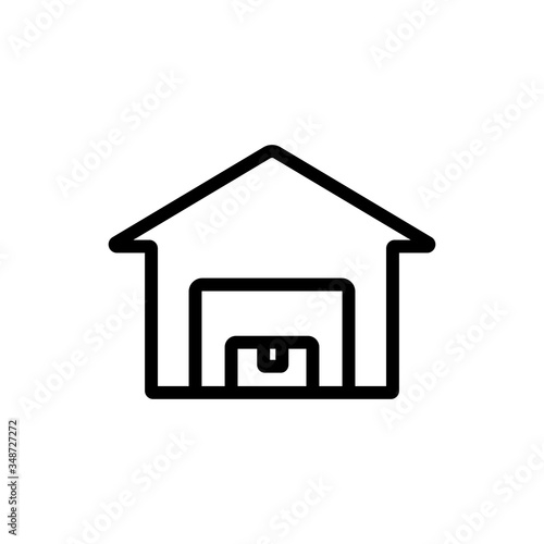 home barn icon vector. home barn sign. isolated contour symbol illustration