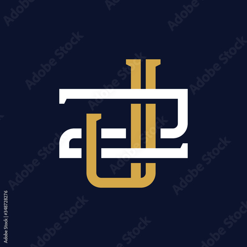Initial Letter JZ ZJ Monogram Logo Design