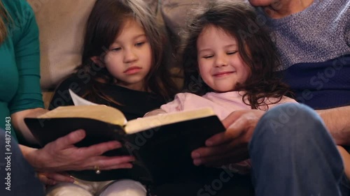 Family Reading the Bible together