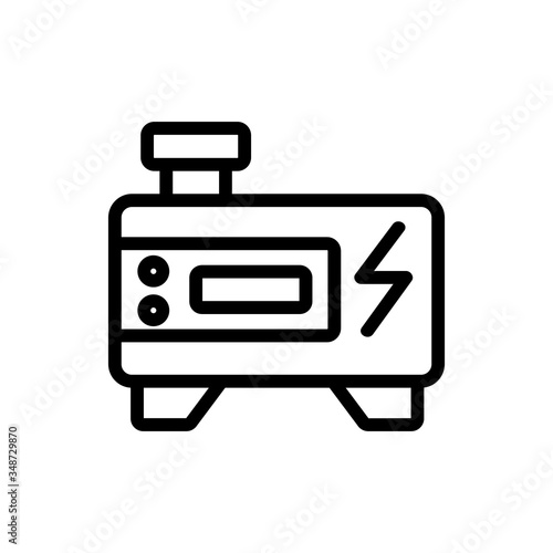 inverter generator icon vector. inverter generator sign. isolated contour symbol illustration