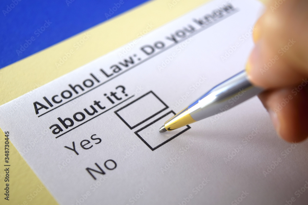 One person is answering question about alcohol law. One person is answering question about alcohol law.