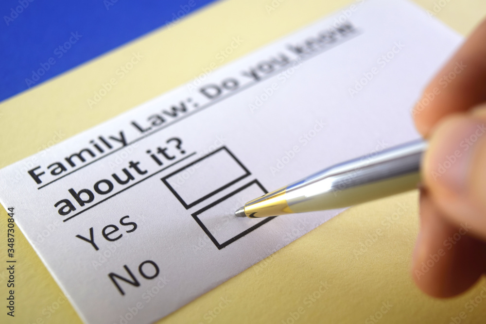 One person is answering question about family law. One person is answering question about family law.