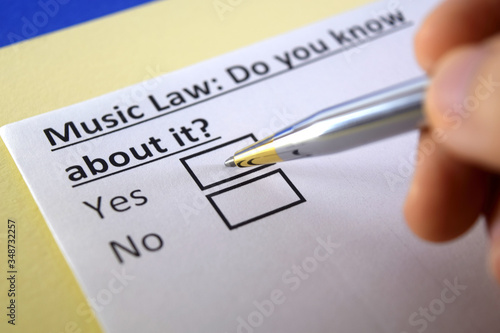 One person is answering question about music law.