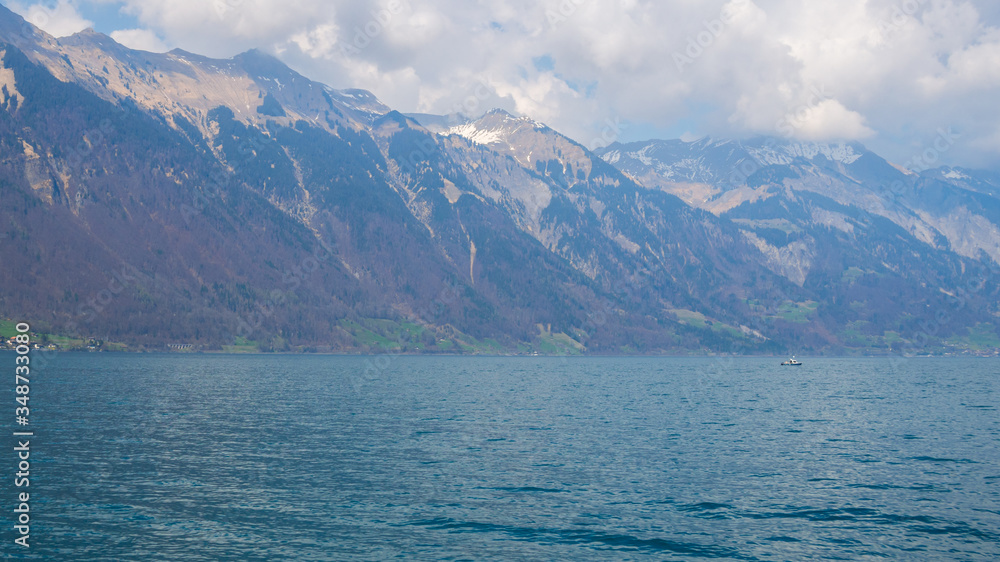 Scince view of lake Brienz, Switzerland, Travel Destinations Concept 