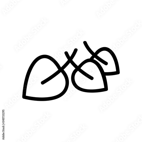 oregano seasoning leaves icon vector. oregano seasoning leaves sign. isolated contour symbol illustration