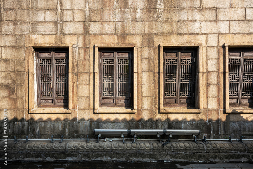 Ancient wooden windows in China