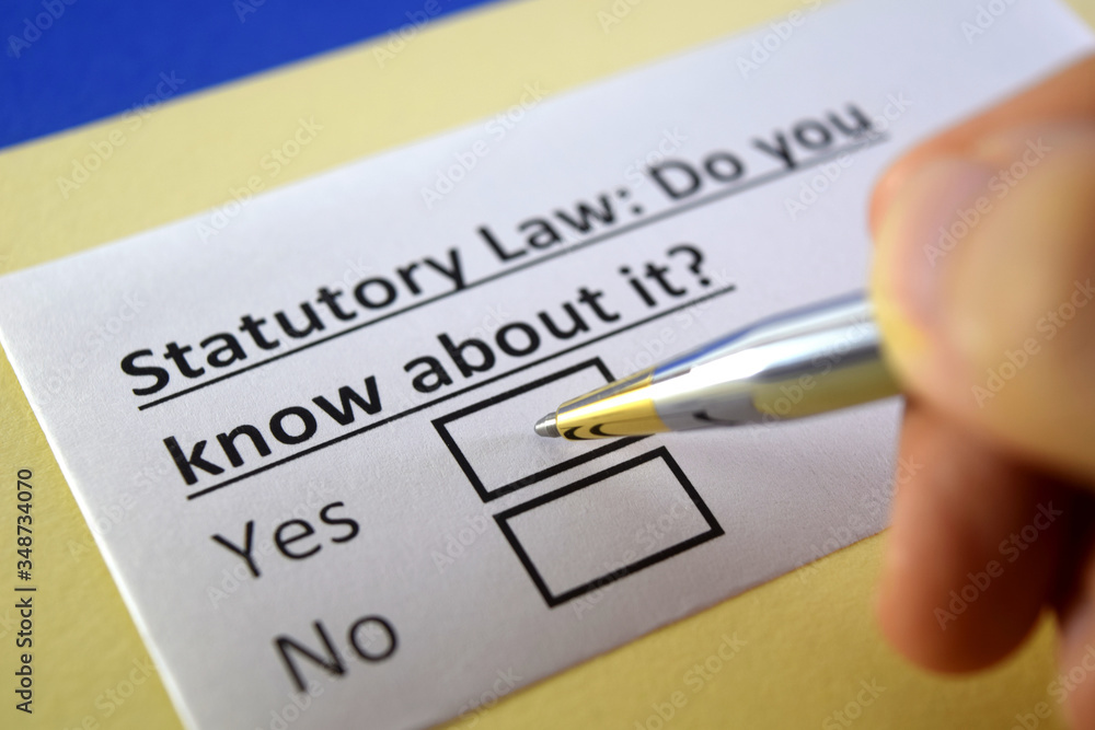 One person is answering question about statutory law. One person is answering question about statutory law.