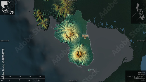 Bataan, Philippines - composition. Relief photo
