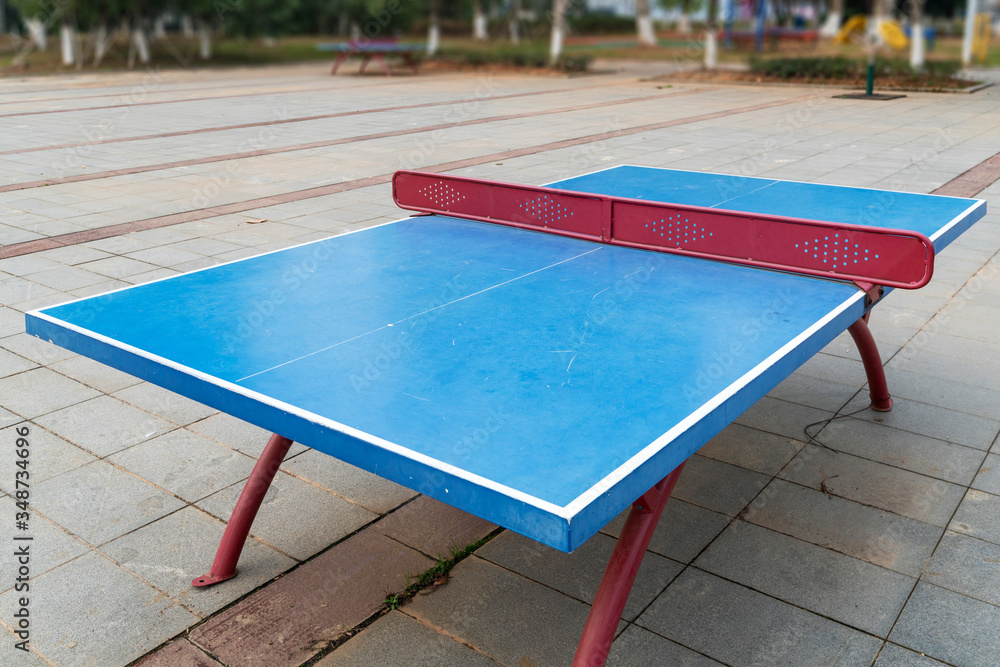 Ping pong table in outdoor park Ping pong table in outdoor park