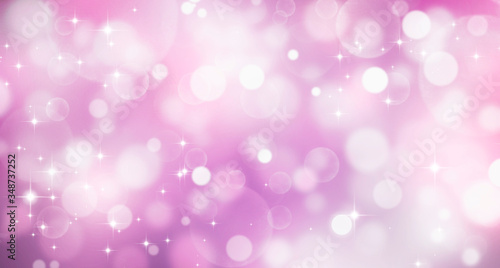 Abstract bokeh background, circles, blurred, pink, festive, love, birthday, stars, glitter,unfocused