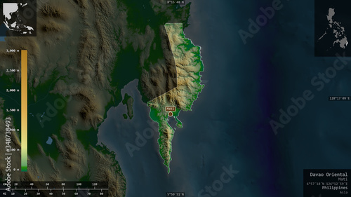 Davao Oriental, Philippines - composition. Physical photo