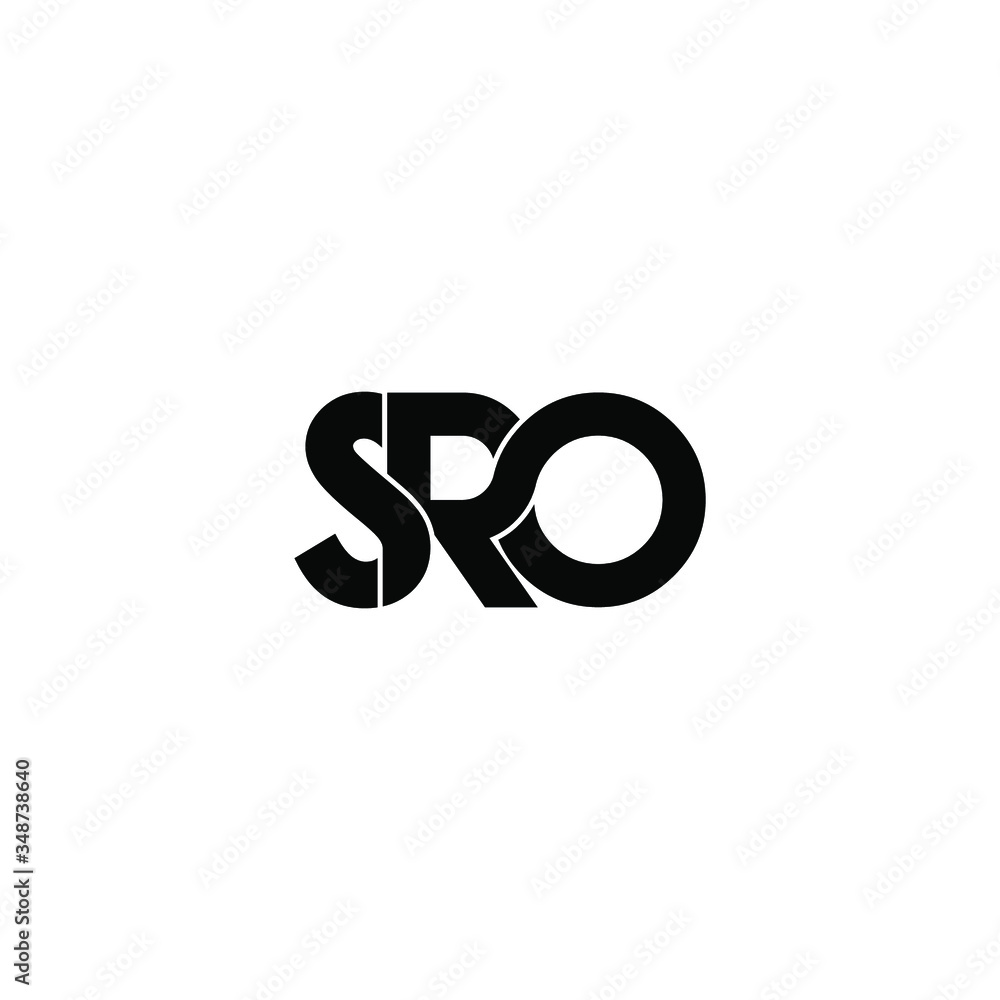 sro letter original monogram logo design sro letter original monogram logo design