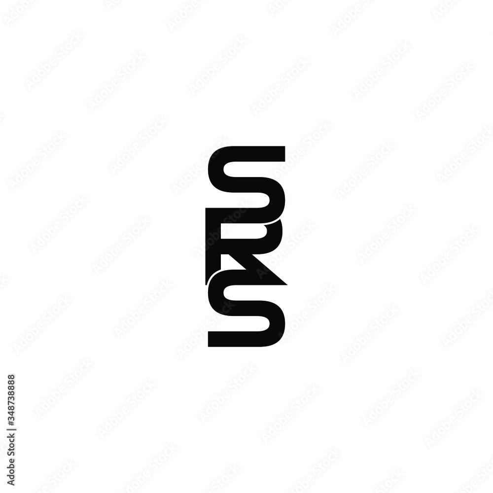 srs letter original monogram logo design srs letter original monogram logo design