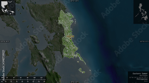 Eastern Samar, Philippines - composition. Satellite photo