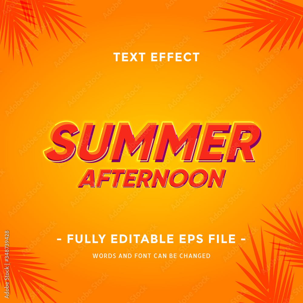 Fototapeta premium text effect summer season for your headline