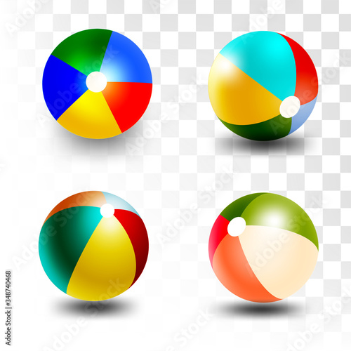 Beach ball element ,summer sale promotion element shopping,summer promo,holidays on the beach,web banner template background vector 3D style