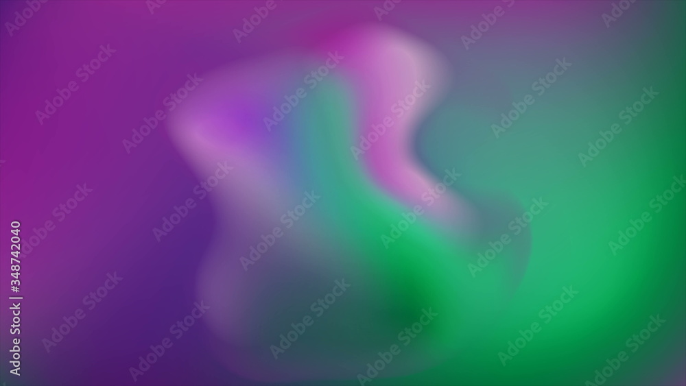 Green violet liquid iridescent wavy gradient abstract background