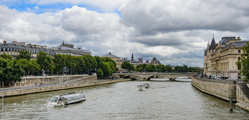 Naklejka premium The Seine river, Paris, France.