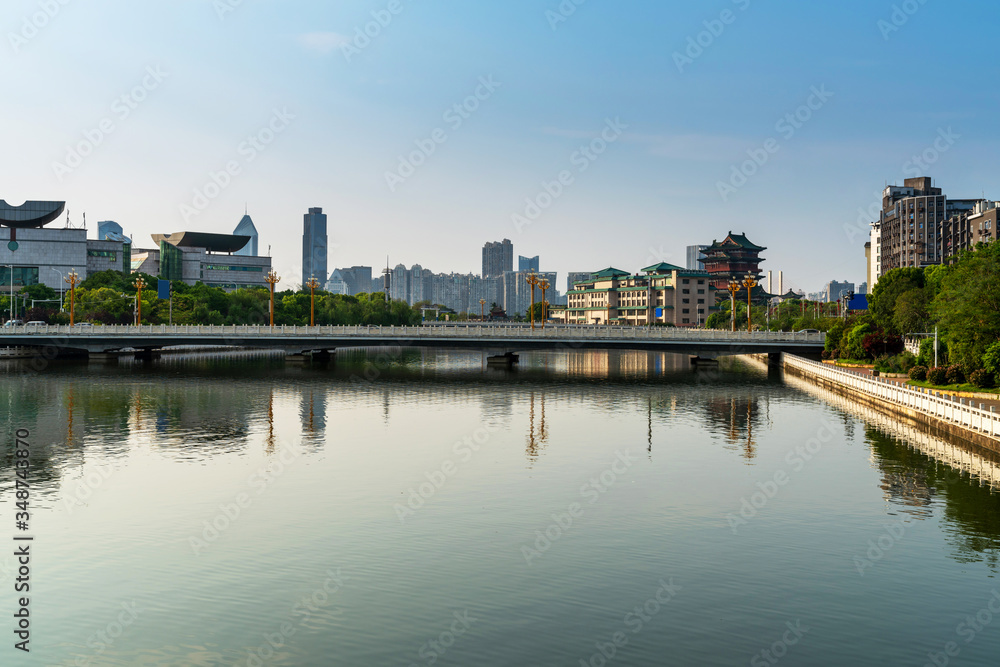 Lakeside modern office building in China