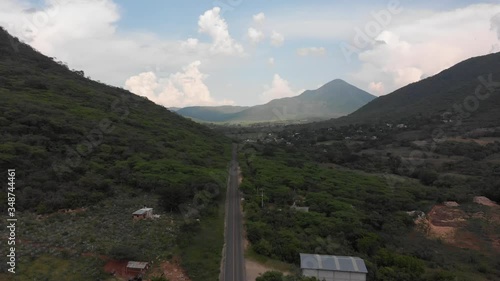 Aerial View of scenic road in Jalpan de Serra in Queretaro Mexico
