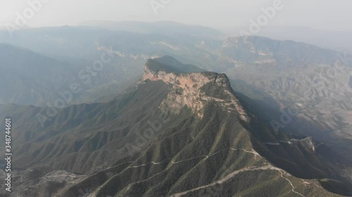 scenic view of Cuatro Palos Viewpoint in the Queretaro's Sierra, Mexico