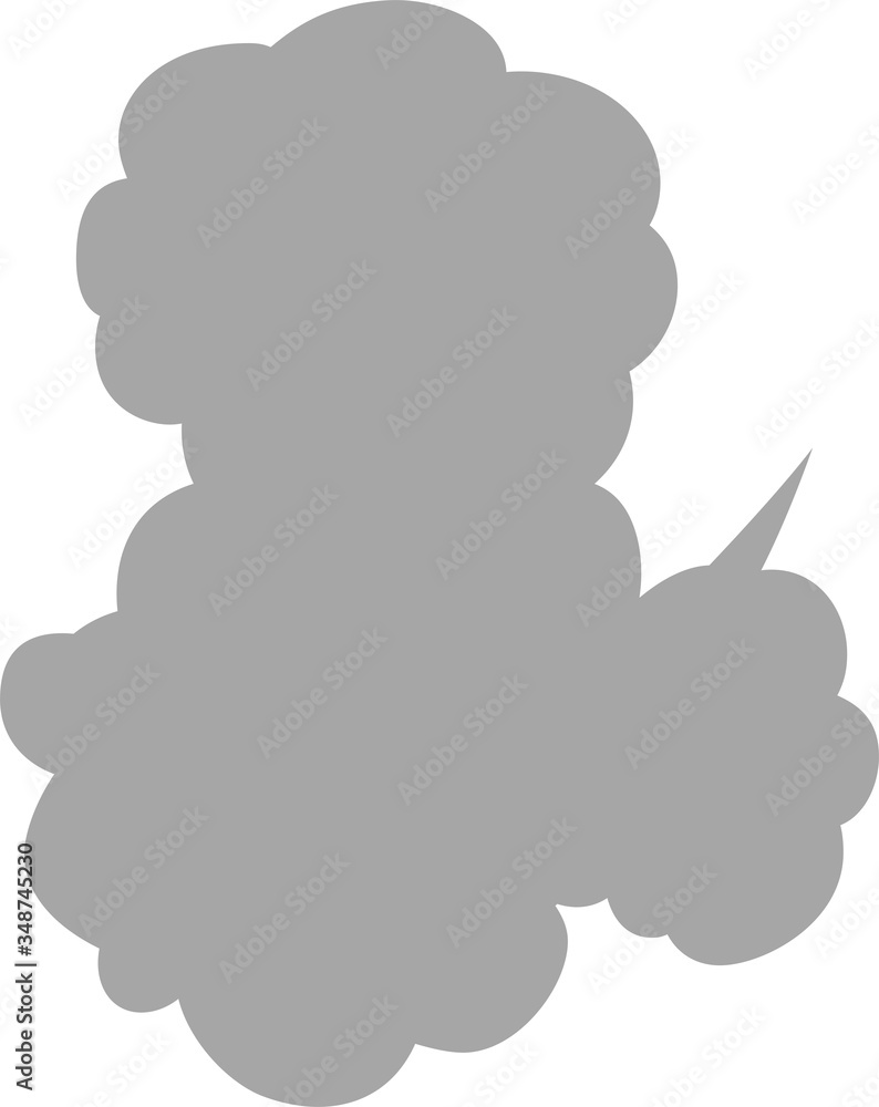 Vertically connected cute cartoon Cloudy cloud speech bubbles