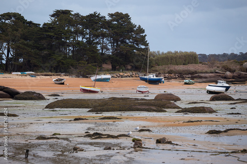 boats at low tide photo