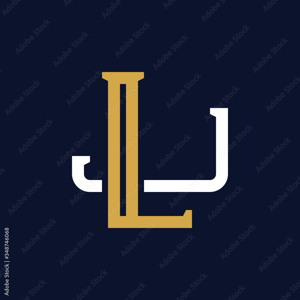 Initial Letter LJ JL Monogram Logo Design Initial Letter LJ JL Monogram Logo Design