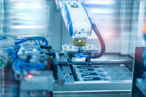 robotic pneumatic piston sucker unit on industrial machine,automation compressed air factory production