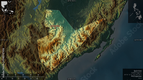 Quirino, Philippines - composition. Relief photo