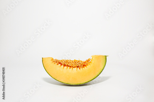slice of melon on a plate