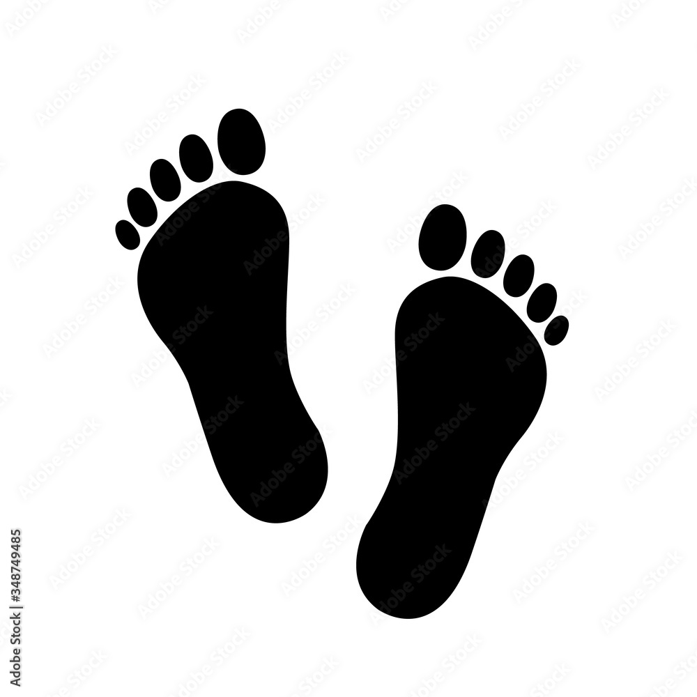 footprint icon on white background. flat style. feet prints icon for your web site design, logo, app, UI. foot symbol. feet sign. human footprint track. footprint icon on white background. flat style. feet prints icon for your web site design, logo, app, UI. foot symbol. feet sign. human footprint track.
