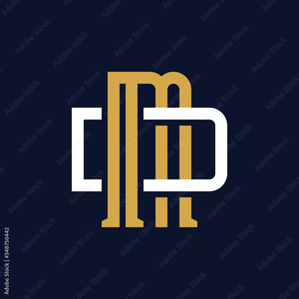 Initial Letter MD DM Monogram Logo Design Initial Letter MD DM Monogram Logo Design