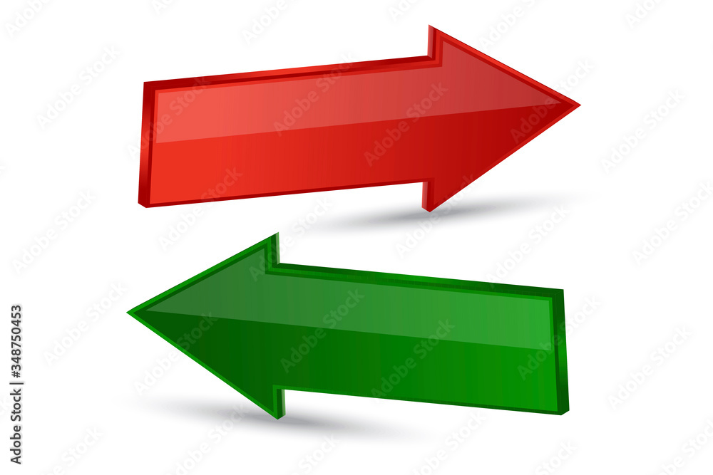 Red And Green Arrow Icon