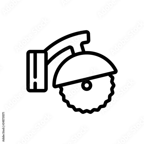joiner circular saw mobile sawmill icon vector. joiner circular saw mobile sawmill sign. isolated contour symbol illustration