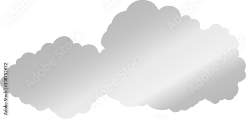 Sliver Japanese clouds connected to each other