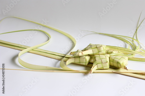 ketupat lebaran isolated on white background photo