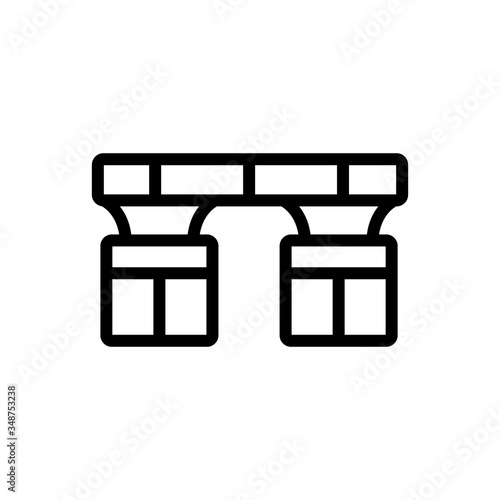 concrete joinery icon vector. concrete joinery sign. isolated contour symbol illustration