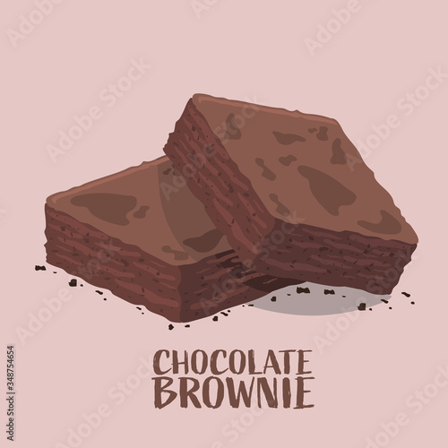 Isometric design of chocolate brownies
