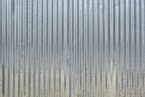 Bild auf Leinwand Metal sheet corrugated galvanized profile texture, background.