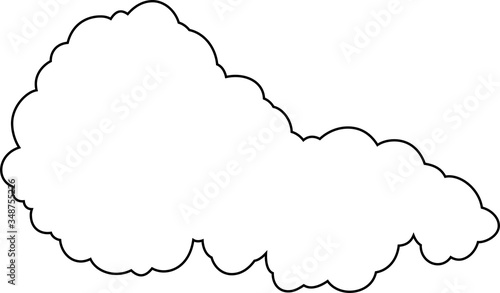 Japanese clouds outline
