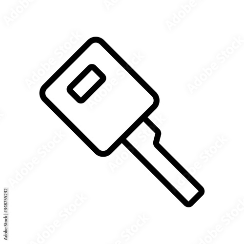 square shaped auto key icon vector. square shaped auto key sign. isolated contour symbol illustration