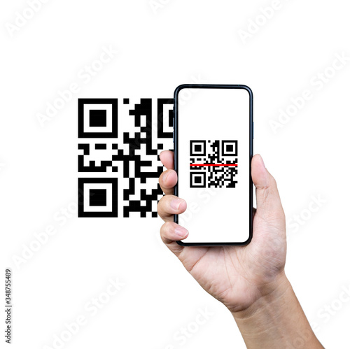 rq code scan on mobile phone. photo