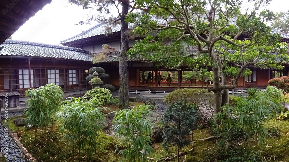 The view of garden in Niigata city, Japan