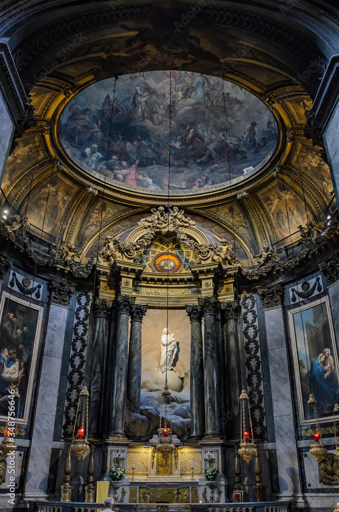 Interior of The Church of Saint-Sulpice, Paris, France.