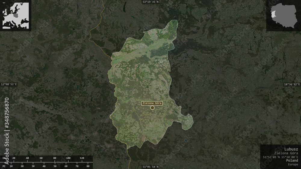 Lubusz, Poland - composition. Satellite Lubusz, Poland - composition. Satellite