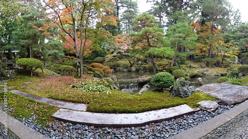 The view of garden in Niigata city, Japan