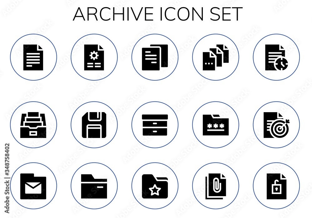 archive icon set